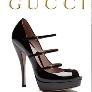 Gucci Lisbeth Pumps Black Patent Leather